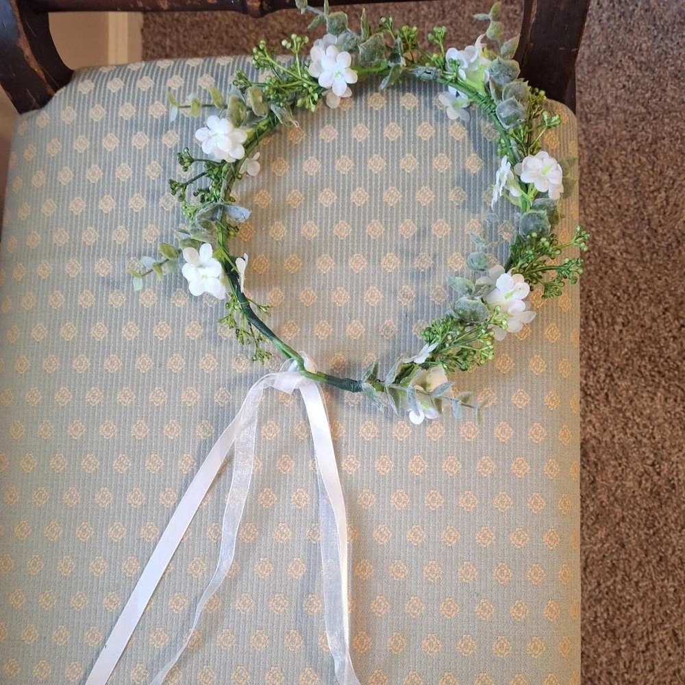 Fairy Festival Boho Costume Cosplay Floral Ribbon Headdress